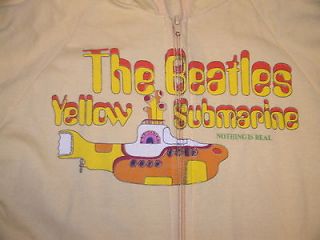 Girls Jrs Medium Retro Beatles Yellow Submarine Hoodie Sweatshirt