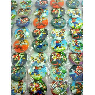 48 pcs Super Mario Bros Brothers 1.75 Button Pins Badge Party Bag Toy