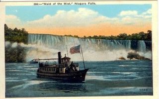 Maid of the Mist ship Niagara Falls vintage postcard