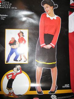 Adult Popeye Olive Oyl dress size small complete great deal