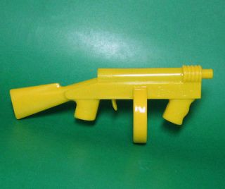 Vintage Hard Plastic Lional 6 1/2 Toy Machine/Tommy Gun   Blue/Yellow