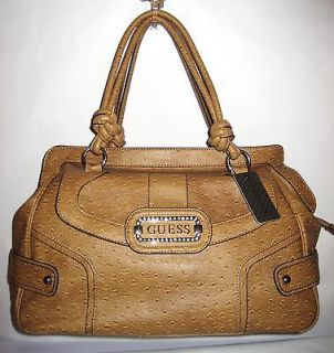 GUESS BY MARCIANO THELMA COGNAC XL FRAME SATCHEL NWT MSR 128.00 100%