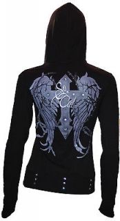So Cal VICTORY Black Hoodie Sweatshirt Cotton Graphic Fleece Wings