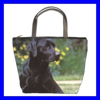Bucket Bag Handbag BLACK LABRADOR RETRIEVER Dog Purses (21647986)