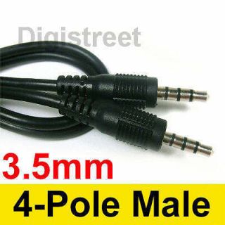 5mm Male TRRS Headphone Jack Connector AV TV Out Video Lead Cable