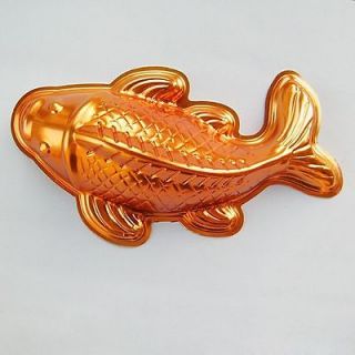 Copper Pan Aluminum Xmas Cake 3D Golden Carp Fish Mold 7 Mould Tin