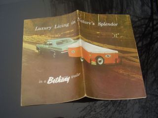 60`s Vintage Bethany Pop Up Camper Brochure. GC
