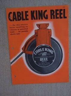 1960 Yale Cable King Reel Promo Brochure Electric Hoist I Beam