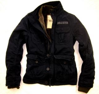 NWT Hollister HCO Mens Winter Jacket Coat Jumper Outerwear Faux Fur 2