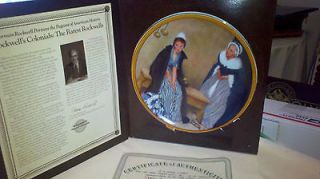 KNOWLES COLLECTOR PLATE OF FAMOUS NORMAN ROCKWELL PAINTINGS BEAU TIFUL