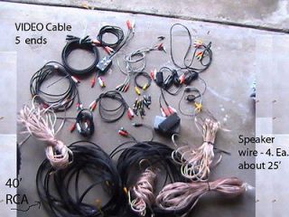 ELECTRONIC COMPONENTS AUDIO VIDEO TURNTABLE RCA CABLES SPEAKER GROUND