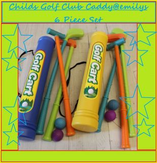 Childs Golf Set CADDY 6 Piece Sets Bag Clubs & Balls Pocket Money Toy