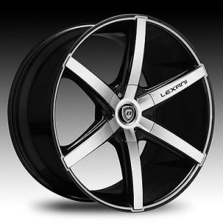 20 22 Wheels Tires Lexani R 6 Six Black Mach Cadillac CTS DTS STS