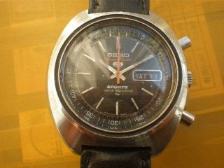 Vintage SEIKO 5 SPORTS Speed Timer 21J Chronograph 70M AUTO Men Watch