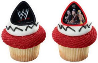 WWE WORLD WRESTLING CHAMPIONS CUPCAKE RINGS Cake Decorations Favors