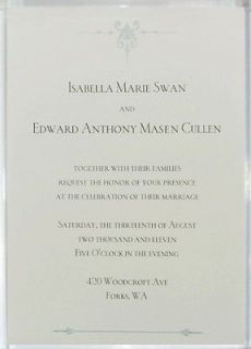 Twilight Saga Wedding invitation prop Magnet 2.5 X 3.5 inches encased