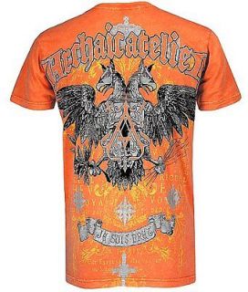NEW ARCHAIC BY AFFLICTION MENS S/S calcium GRAPHIC T SHIRT BRIGHT