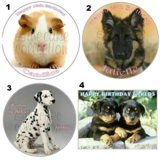 PUPPIES   GUINEA PIG   PETS EDIBLE ICING / CAKE TOPPER   11 sizes