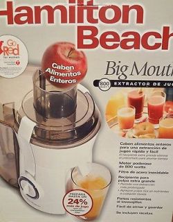 Beach Big Mouth Juice Extractor #67600H 800 Watt Motor Dishwasher Safe