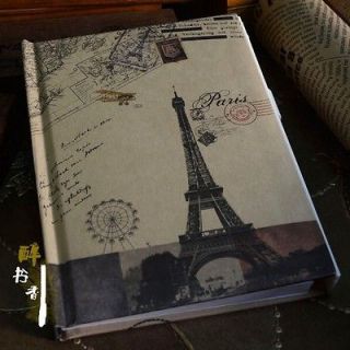 Vintage Paris classic notebook diary journal Single line Retro note