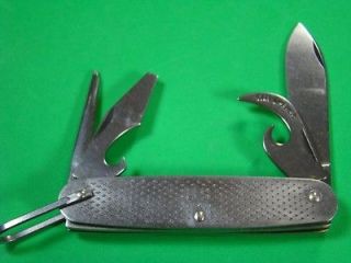 Stainless Steel Camillus 1978 4 Bld US Military Pocket Knife