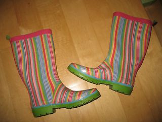 Capelli New York Striped Rain Boots   Size 6  GUC