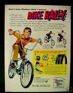 Western Auto Bicycles Eliminator,Buz z,Wild One Bike Rally Print AD