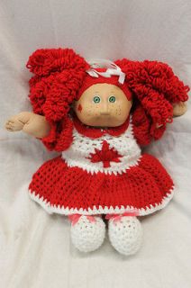 Patch Kids 1982 PA 1044 Red Head Canada Crochet Dress Piggy Tails