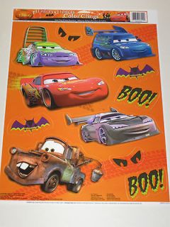 BIRTHDAY or Halloween Disney CARS Window Clings Room Party Decor Mater