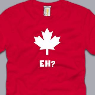 SHIRT S M L XL 2XL 3XL canada maple leaf canadian funny eh hockey tee