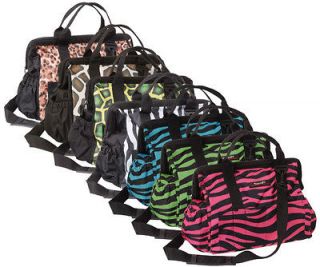 Zebra Large Grooming Kit Tote Caddy Diaper Bag Overnight Duffel Bag