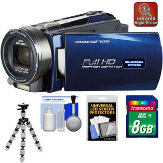 DNV16HDZ Digital Video Camera Camcorder Kit w/ Night Vision Blue