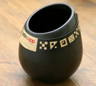 DESIGNER CHEF JUSTIN CAPP Black Ceramic UTENSILS JAR