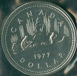  Like $1 Voyogeur One Dollar 77 Canada/Canadian Coin Un Circulated