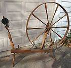 ANTIQUE Country Primitive Wood Spinning Wheel Wool Yarn