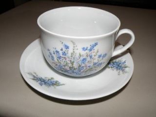 Limoges Carte Blance porcelain cup and saucer LOOK