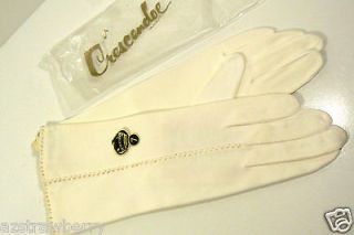 Crescendoe Vintage Brand New Tags Ladies White Illusion Gloves Sz 7