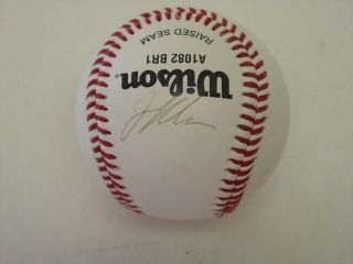 Joe Mauer Signed Babe Ruth Baseball JSA COA H10219 Pre Minnesota Twins