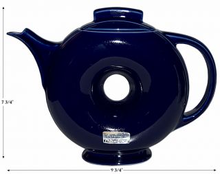 Hall China Donut Vintage Cobalt Blue Teapot   AWESOME