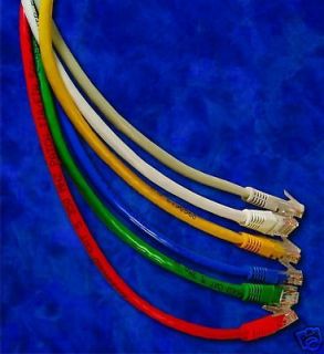 Lot of 25, Cat 5e Patch Cord/Cable, 7 Ft   Pick Color