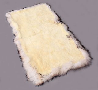 Rex Rabbit Fur fur blanket carpet cushion cover mat raccoon trim