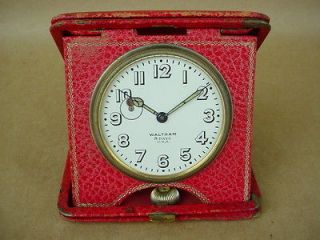 Newly listed Waltham 8 days Beautiful 1921 Vintage Traveling Clock w