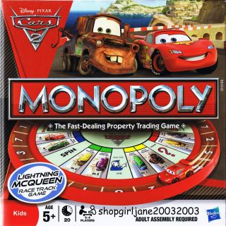 Disney Pixar Cars 2   Lightning McQueen   Race Track Monopoly Game