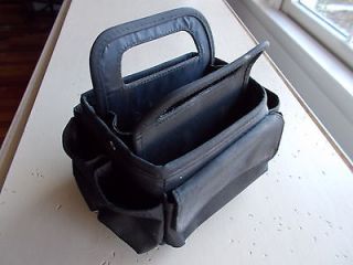 Black Handled Scrapbooking Tool Caddy Organizer Pocket Tote