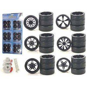 Black Replacement Rims For 1/18 Scale Cars & Trucks