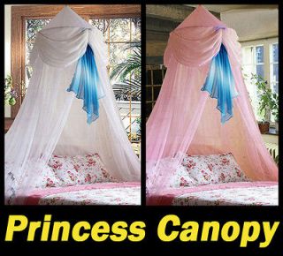 New White/Pink Baby Crib Bed Canopy Mosquito Netting Cecilia Princess