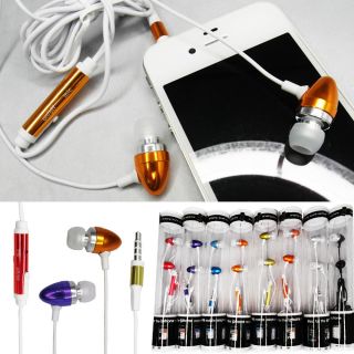 Hi Quality Remote Mic Metal Earphone For iPhone 3G/4G/4GS HTC 3.5mm
