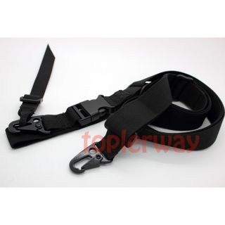 Tactical Nylon Three Point Adjustable Length Rifle Gun Sling With Hook
