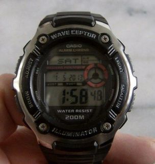 Casio Mens Waveceptor Atomic Watch wv 200A Water Resit 200m Alarm