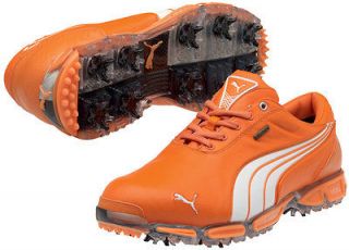 Puma Super Cell Fusion Limited Edition Golf Shoes Vibrant Orange Mens